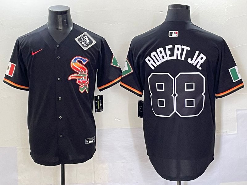 Men 2025 Chicago White Sox #88 Robert jr Black Game Nike MLB Jersey style 7097->chicago white sox->MLB Jersey